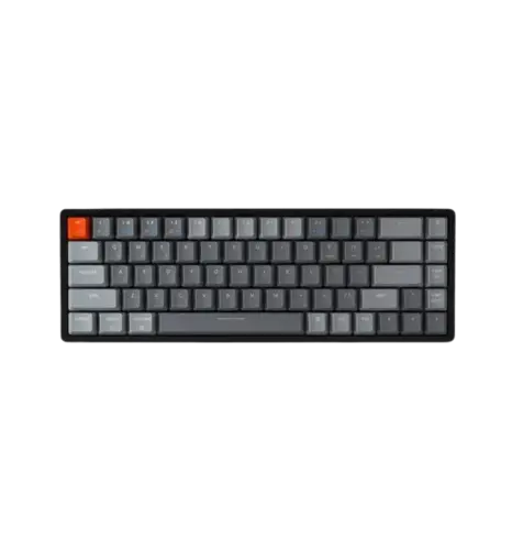 Клавіатура механічна Keychron K6 68Key, Gateron G Pro Blue, BT/USB-A, EN/UKR, White LED, чорний