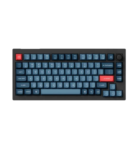 Клавиатура механическая Keychron V1 Max 84Key, Gateron Jupiter Red, WL/BT/USB-A, QMK, Hot-swap, Knob, E