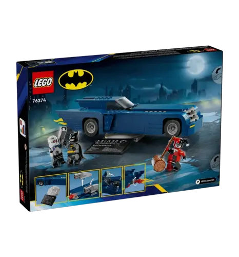 Конструктор LEGO Batman Бетмен на бетмобілі проти Харлі Квін і Містера Фріза