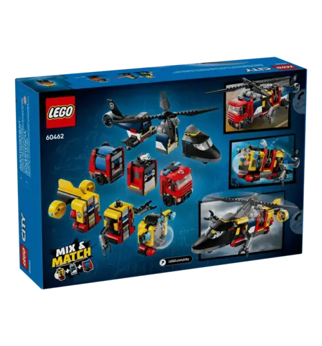 Конструктор LEGO City Ремікс вертольотів, пожежних машин і підводних човнів