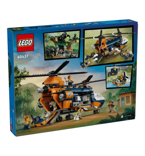 Конструктор LEGO City Вертоліт у базовому таборі для дослідження джунглів