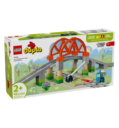 Конструктор LEGO DUPLO Town Додатковий набір. Залізничний міст і колії