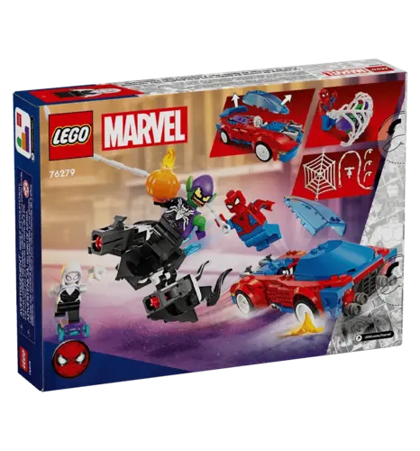 Конструктор LEGO Marvel Автомобиль для погони Человека-Паука и Зеленый Гоблин с ядом Венома 