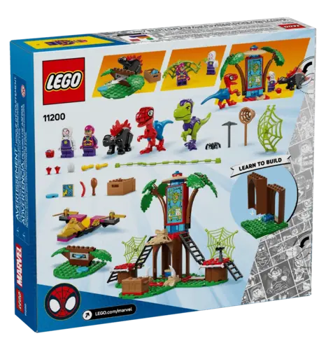 Конструктор LEGO Spidey Битва Павука та раптора Гоббі у штаб-будинку на дереві