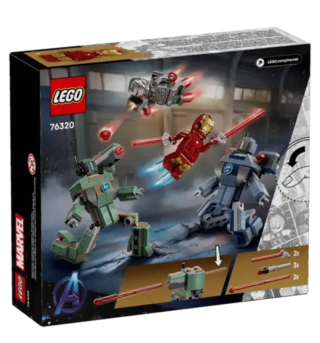 Конструктор LEGO Super Heroes Залізна людина та Бойова Машина проти Хаммер Дронів