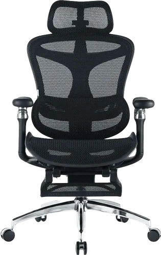 Кресло офисное с подставкой для ног Sihoo DORO C300 Pro Mesh Black with footrest