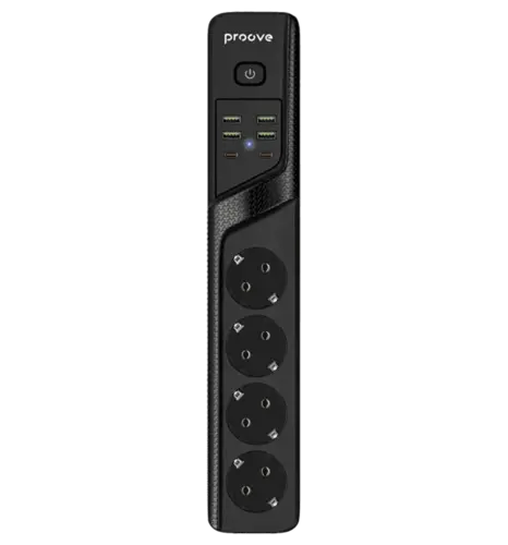 Мережевий фільтр Proove Power Strip P-04 (4 розетки + 4 USB + 2 Type-C) 3M