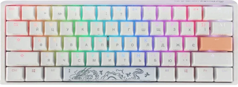 Механічна клавіатура Ducky One 3 Mini Cherry MX Red RGB White UA