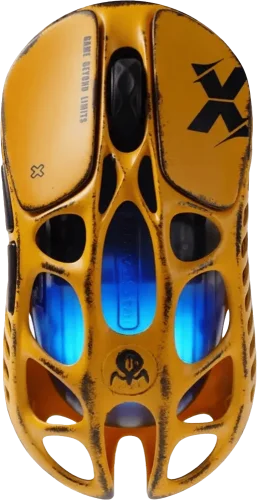 Миша GravaStar Mercury M1 Pro, magnesium alloy body, BT/WL/USB-A, RGB, Battle-Worn Yellow