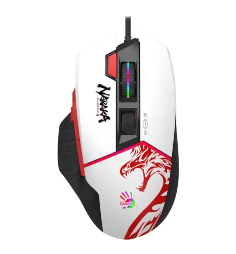 Миша ігрова A4Tech W95 Max Bloody, колір білий+чорний, активоване ПЗ