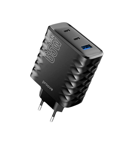 МЗП Proove Speed Surge Gan 65W (USB + 2 Type-C) (black)