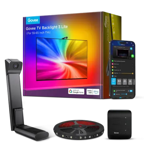 Набір адаптивного підсвічування Govee H6099 Backlight 3 Lite 55-65', RGBIC, WI-FI/Bluetooth, чорний