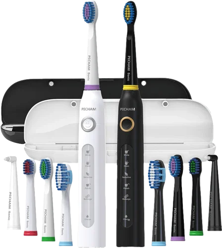 Набір електричних зубних щіток PECHAM Black and White Travel Set PC-084 (0290119010100)