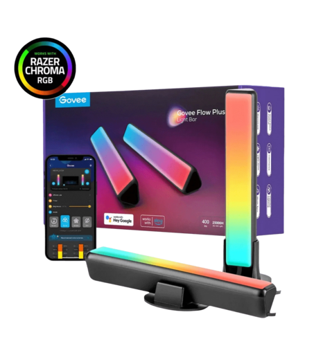 Набір підсвічування Govee H6056 Flow Plus Light Bars, RGBICWW, WI-FI/Bluetooth, чорний
