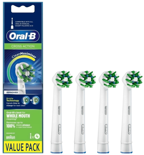 Насадка для електричної зубної щітки BRAUN Oral-B Cross Action EB50RB CleanMaximiser (4)