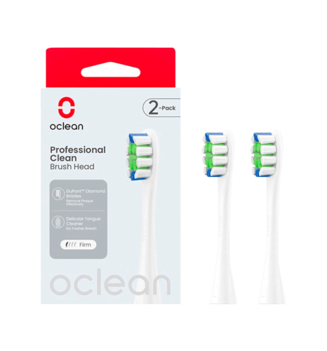 Насадка для зубної електрощітки Oclean P1C1 W02 Professional Clean Brush Head White (2 шт) (6970810553765)