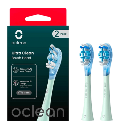 Насадка для зубної електрощітки Oclean UC01 G02 Ultra Clean Brush Head Green (2 шт) (6970810553512)