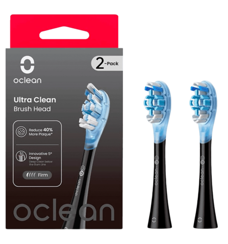 Насадка для зубної електрощітки Oclean UC02 B02 Ultra Clean Brush Head Black (2 шт) (6970810553543)