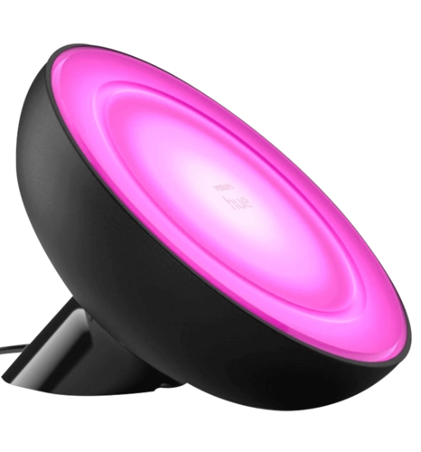 Настільний світильник розумний Philips Hue Bloom, 2000K-6500K, RGB, ZigBee, Bluetooth, димування, чорний (929002376001)