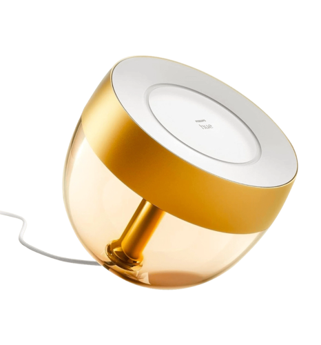 Настільний світильник розумний Philips Hue Iris, 2000K-6500K, RGB, ZigBee, Bluetooth, димування, золотий (929002376402)