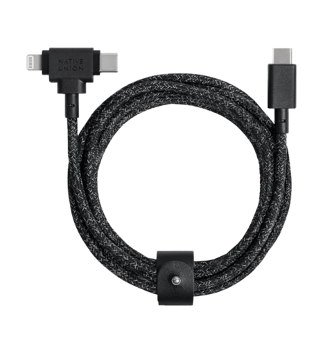 Native Union Belt Cable Universal USB-C to USB-C/Lightning Cosmos Black (1.5 m) (BELT-CCL-COS-NP)