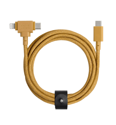 Native Union Belt Cable Universal USB-C to USB-C/Lightning Kraft (1.5 m) (BELT-CCL-KFT-NP)