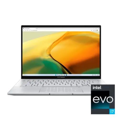 Ноутбук 14" ASUS Zenbook 14 UX3402VA-KP783(90NB10G6-M017J0)/Intel i7-13700H/16GB/512GB/UMA/NoOS/Foggy Silver