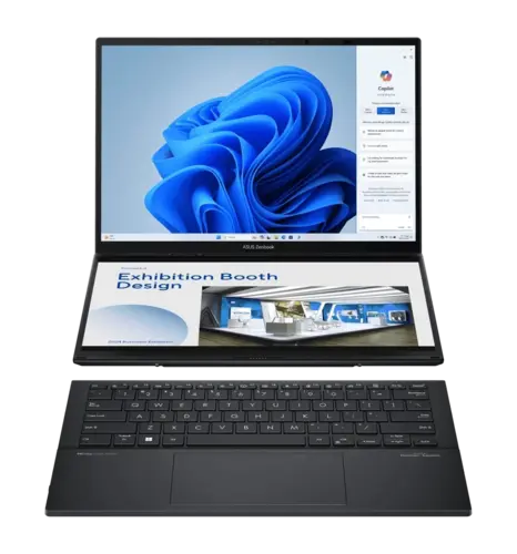 Ноутбук 14" ASUS Zenbook Duo UX8406CA-PZ042X (90NB14X1-M001F0) OLED/Intel Ultra 9 285H/32GB/2TB/UMA/Win11P/Gray