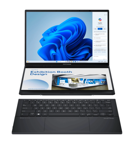 Ноутбук 14" ASUS Zenbook Duo UX8406MA-QL048W/Intel Ultra 7-155H/16GB/1TB SSD/Intel Arc/W11/Gray/Bag+Stylus