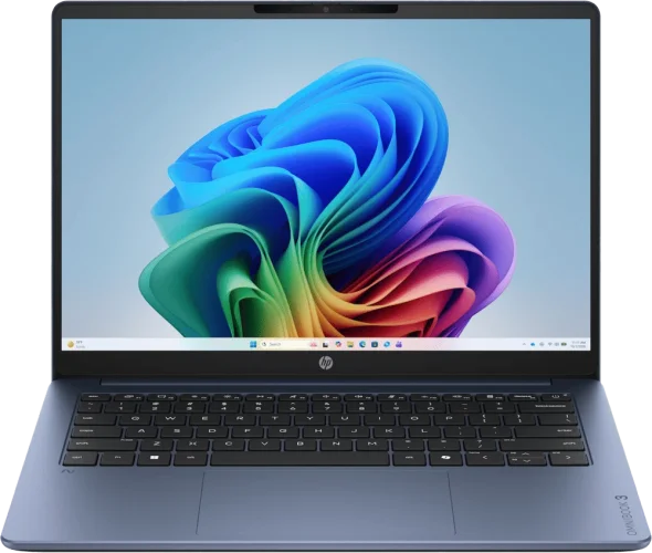Ноутбук 14" HP OmniBook 3 14-hz0015dx (D0VF2UA) IPS/Qualcomm Snapdragon X X1-26-100/16GB/F512/Qualcomm Adreno/WIN11/Blue Glob