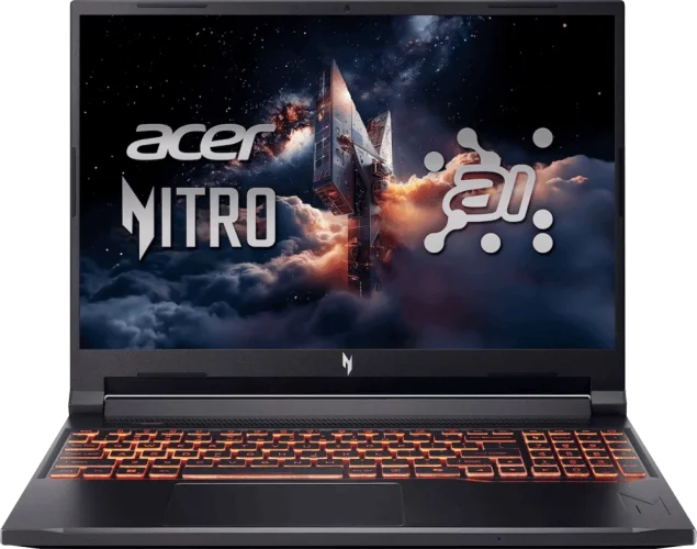 Ноутбук 16" Acer Nitro V 16 AI ANV16-42 (NH.U1FEP.001) IPS/AMD Ryzen 7 260/16GB/F1TB/NVIDIA GeForce RTX 5070/DOS/Black Global