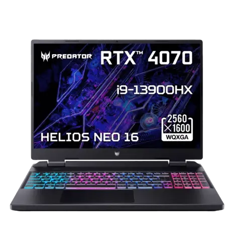 Ноутбук 16" Acer Predator Helios Neo 16 PHN16-71 (NH.QLVEU.00A)/Intel i9-13900HX/32GB/1TB SSD/NVD4070-8/Linux/Black