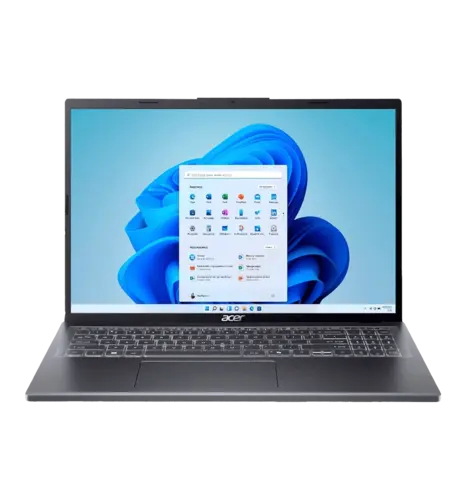 Ноутбук Acer Aspire 16 A16-71GM 16" WUXGA IPS, Intel U5-125H, 16GB, F512GB, NVD3050-6, Win11, сірий