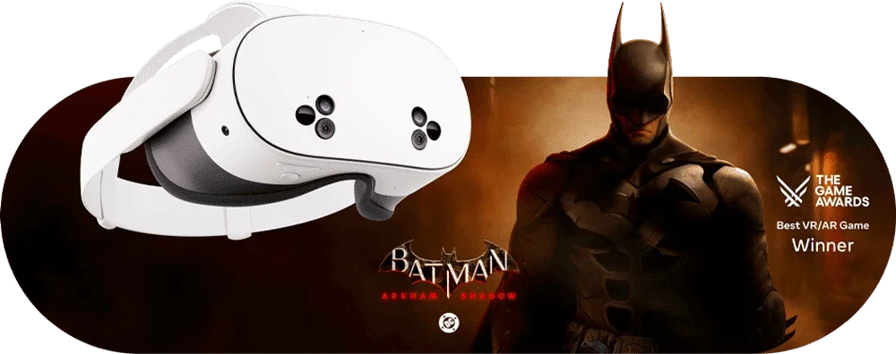 Окуляри віртуальної реальності Meta Quest 3S 256GB Batman Arkham Shadow Bundle