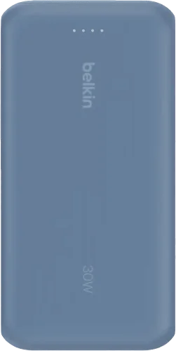 Павербанк Belkin 20000мА·год, 30Вт, з інтегрованим кабелем USB-C, синій