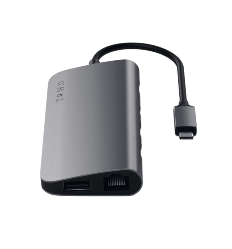 Перехiдник Satechi Aluminum Type-C Multimedia Adapter Space Gray (ST-TCMM8PAM)