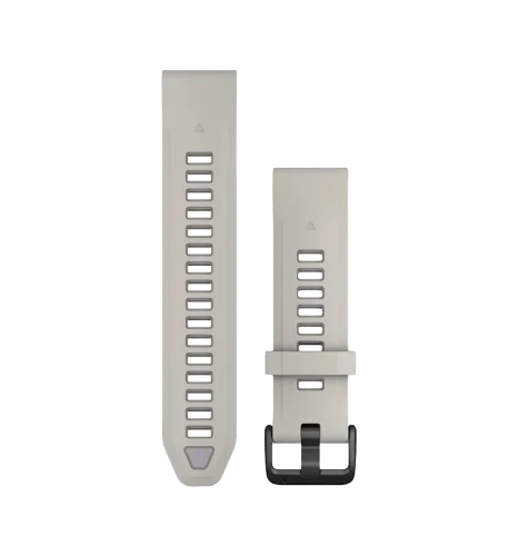 Ремінці для годинника Garmin QuickFit 20 силіконові туманно-сірі/лавандові