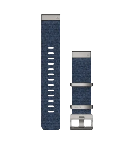 Ремінці для годинника Garmin QuickFit 22 нейлонові жаккардового плетіння, індиго