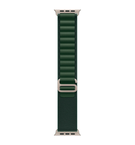 Ремінець 49mm Dark Green Alpine Loop - Medium - Natural Titanium Finish UA