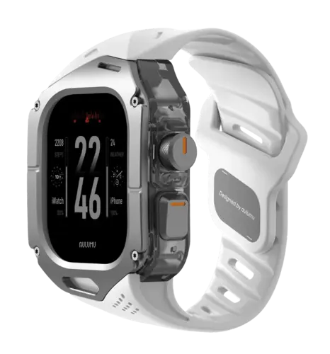 Ремінець AULUMU Titanium Cover+ White Band  titanium+orange A01-TI-WT