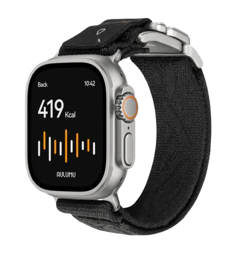 Ремінець AULUMU Titanium Mag Buckle Watch Band,Titanium Buckle - Black  ti+gray (C03-TI-SL)