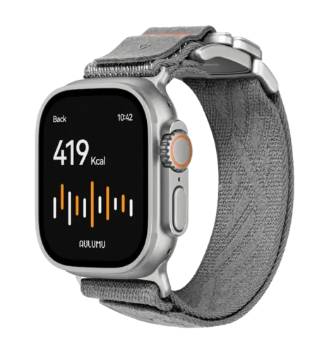 Ремінець AULUMU Titanium Mag Buckle Watch Band,Titanium Buckle - Gray  bk+black C03-TI-SL