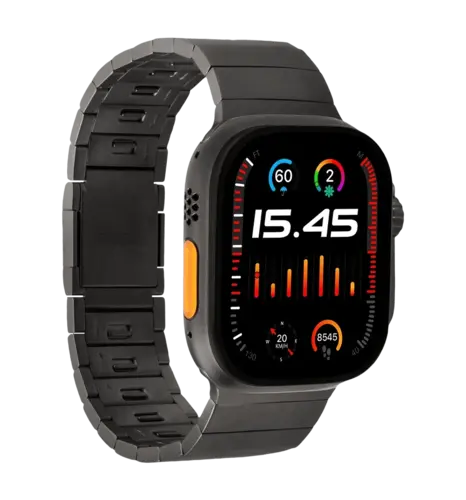 Ремінець для годинника Puro "TITAN" Titanium band Apple Watch 42-49mm PUAW44TITANBLK