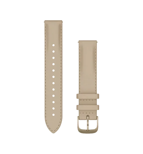 Ремінець Garmin 18mm Band, Light Sand Leather + Cream Gold