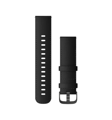 Ремінець Garmin  Quick Release 22mm Leather Band Black/Slate (010-12932-63)