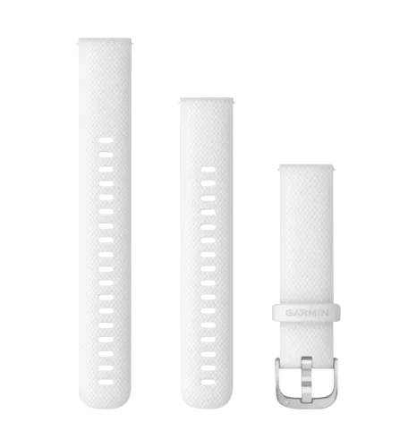 Ремінець Garmin Quick Release Band 18mm, Silicone Band, White/Silver (010-12932-0B)