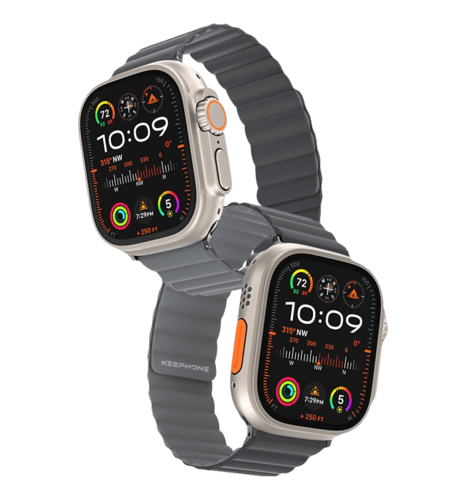 Ремінець Keephone iBands, Silicone Magnetic Snap Light Grey + Dark Grey (KPIBA49LGYDGY)