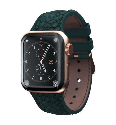 Ремінець Njord Salmon Leather Strap Dark Green for Apple Watch 45mm/44mm (SL14122)