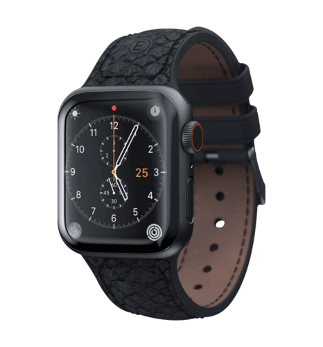Ремінець Njord Salmon Leather Strap Dark Grey for Apple Watch 41mm/40mm (SL14110)