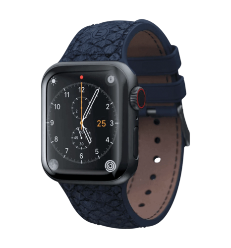 Ремешок Njord Salmon Leather Strap Petrol для Apple Watch 45mm/44mm (SL14121)